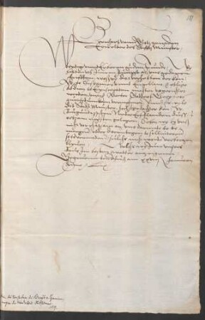 Brief an Domdechant und Kapitel zu Münster, Ahus 28.1.1559