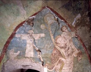 Wandgemälde in der Burgkapelle, Petschau, Tschechische Republik