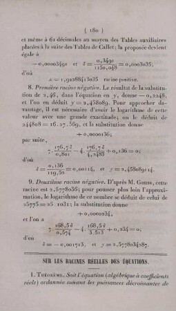 Sur les racines réelles des équations.