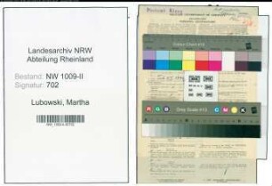 Entnazifizierung Martha Lubowski , geb. 01.07.1903 (Postbeamtin)