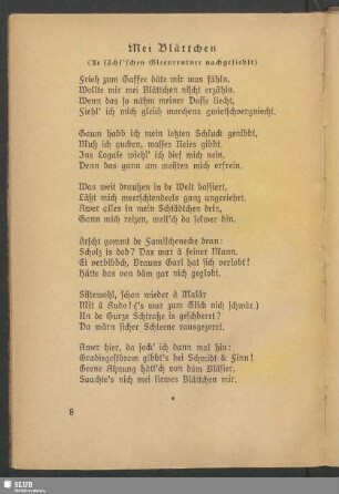 Mei Blättchen