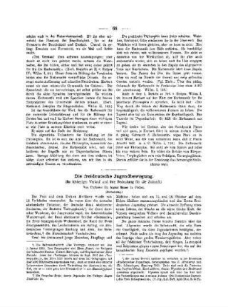 Die freideutsche Jugendbewegung : (ihr bisheriger Verlauf und ihre Bedeutung für die Zukunft) ; (Fortsetzung)