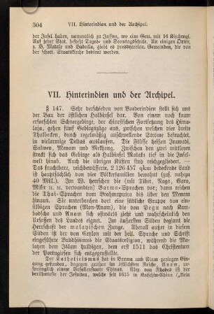 VII. Hinterindien und der Archipel