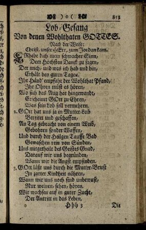 Lob-Gesang Von denen Wohlthaten Gottes.