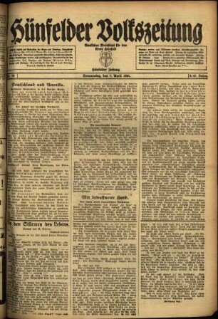 Ausgabe vom Donnerstag, den 07. April 1921.