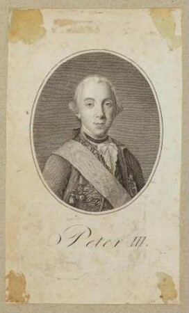 Bildnis von Peter III. (1728-1762) Zar von Russland