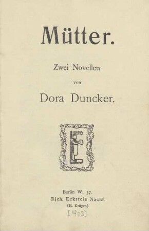 Mütter : zwei Novellen