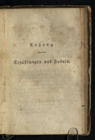 Anhang: Erzaehlungen und Fabeln