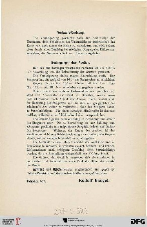 Bedingungen der Auction