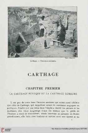 Chapitre premier: La Carthage punique et la Carthage romaine