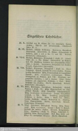 Eingeführte Lehrbücher