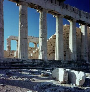 Athen, Akropolis, nördliche Langseite des Parthenon