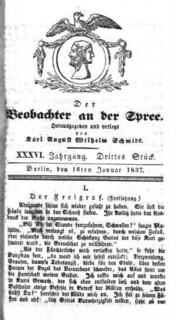 3. Stueck, 16. Januar 1837