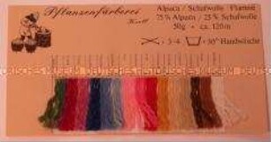 Farbmusterkarte Alpaca/Schafwolle Flammé