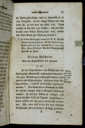Dritter Abschnitt. Von den Eigenschaften des Herzens.