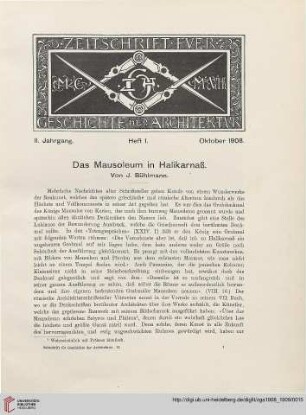 Heft 1 [Oktober 1908]