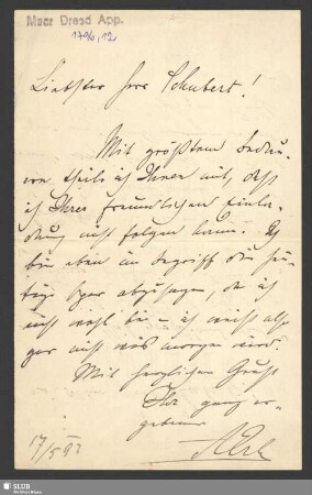 Nr. 12. Brief von Erl, Anton