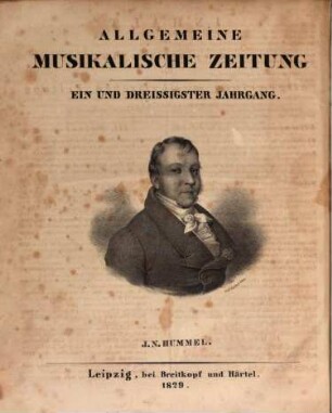 Allgemeine musikalische Zeitung. 31, 31. 1829