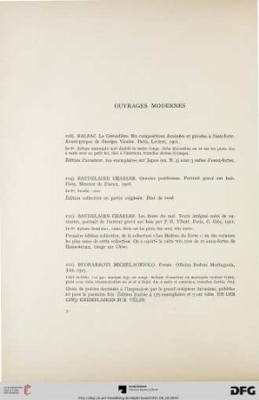 Ouvrages modernes (Nr. 108-124)