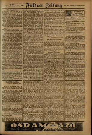 Ausgabe vom Samstag, den 30. November 1918.