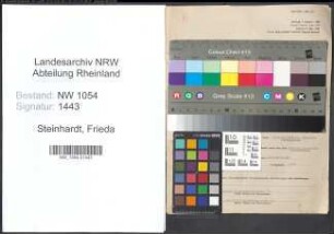 Entnazifizierung Frieda Steinhardt , geb. 21.09.1892 ()