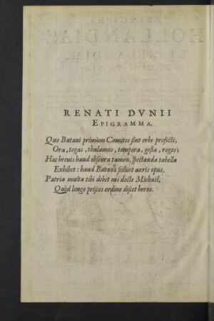 Renati Dunii Epigramma.