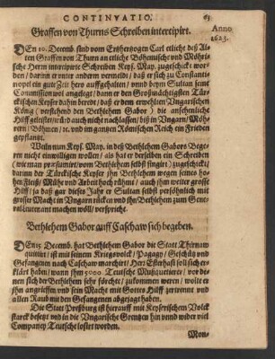 Bethlehem Gabor auff Caschaw sich begeben.
