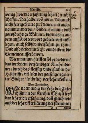 [VI. Hauptstück] Vom Catechismo