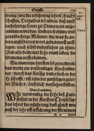 [VI. Hauptstück] Vom Catechismo