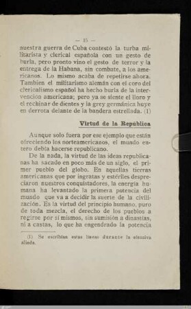 Virtud de la República