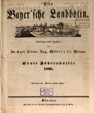 Bayerische Landbötin. 1838, 1