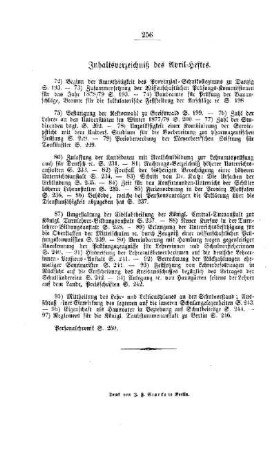 Inhaltsverzeichniß des April-Heftes