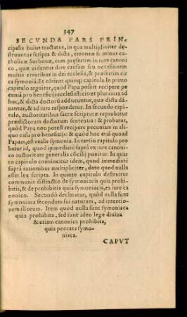 Secunda Pars Principalis huius tractatus ...