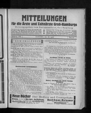 Jahrgang 1925, Hamburg, den 26. April, Nummer 17