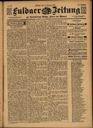 Zweite Ausgabe vom Mittwoch, den 22. Dezember 1897.