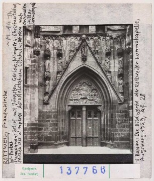 Rottweil: Frauenkirche, Westportal, Tympanon mit jüngstem Gerich