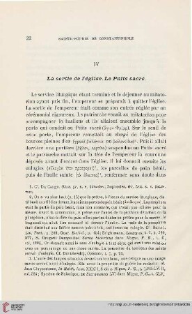 IV. La sortie de l'eglise. Le Puits sacré