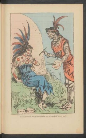 Ardiente declaración dibujada por Farandoul sobre la epidermis de la joven apache. - [Ilustración]