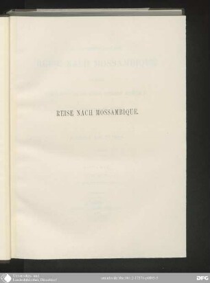 Botanik Abth. 1: Naturwissenschaftliche Reise nach Mossambique