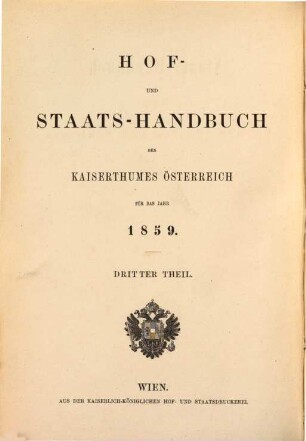 Hof- und Staats-Handbuch des Kaiserthumes Österreich. 1859,3