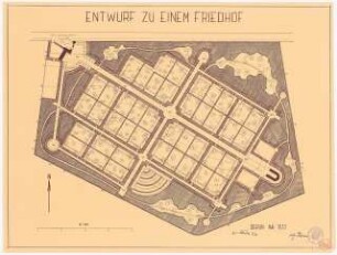 Friedhof: Grundriss 1:1000
