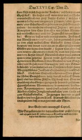 Das Sechs und zwantzigst Capitel.