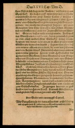 Das Sechs und zwantzigst Capitel.