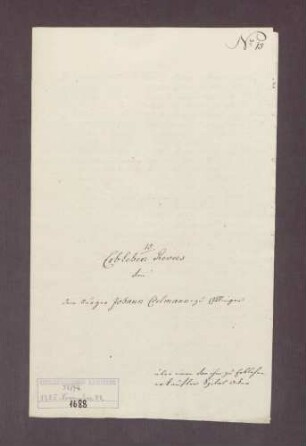 Erblehenrevers des Johann Edelmann über einen Spitalacker auf Ettlinger Gemarkung
