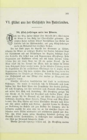 VI. Bilder aus der Geschichte des Vaterlandes