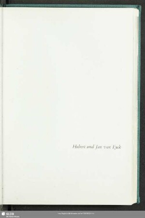 Hubert und Jan van Eyck