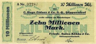 Zehn Millionen Mark