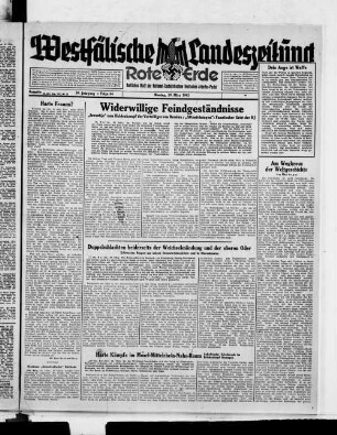 Westfälische Landeszeitung : Rote Erde : amtliches Blatt der National-Sozialistischen Arbeiter-Partei