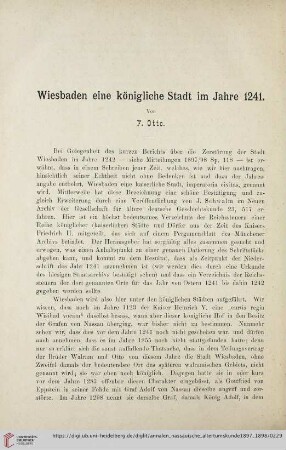 29: Wiesbaden eine königliche Stadt im Jahre 1241