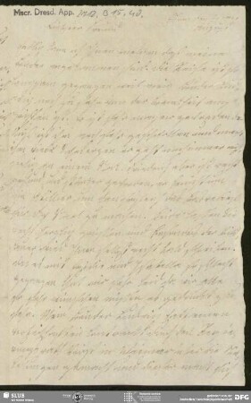 Eigenh. Brief von Sophie Bernhardi an August Wilhelm von Schlegel, Rom, 21.08.1805
